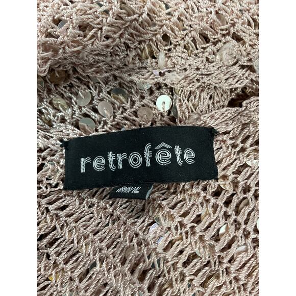 Retrofete 'Candice' Pink One Shoulder Sequin Embellished Dress Size M - Picture 4 of 5